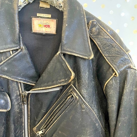 🔅SOLD $575 Lee Trevor Vintage Rare Motorcycle Jacket/Made in France, Rare - Picture 3 of 12